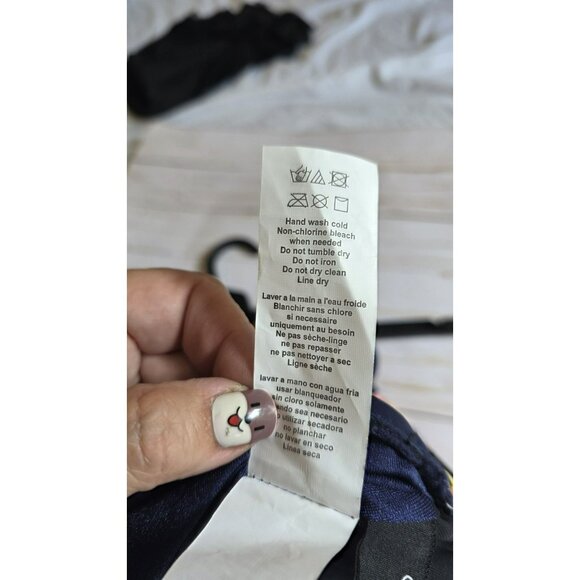 Maxine of Hollywood Swim Top Size Large Blue Floral Tropical Beach NEW Cruise - Picture 5 of 11